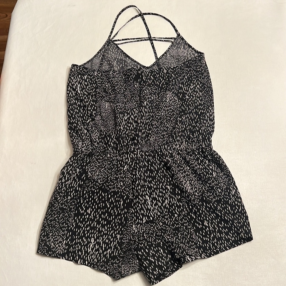 Fabletics Joel Black/White Pattern Romper - image 4